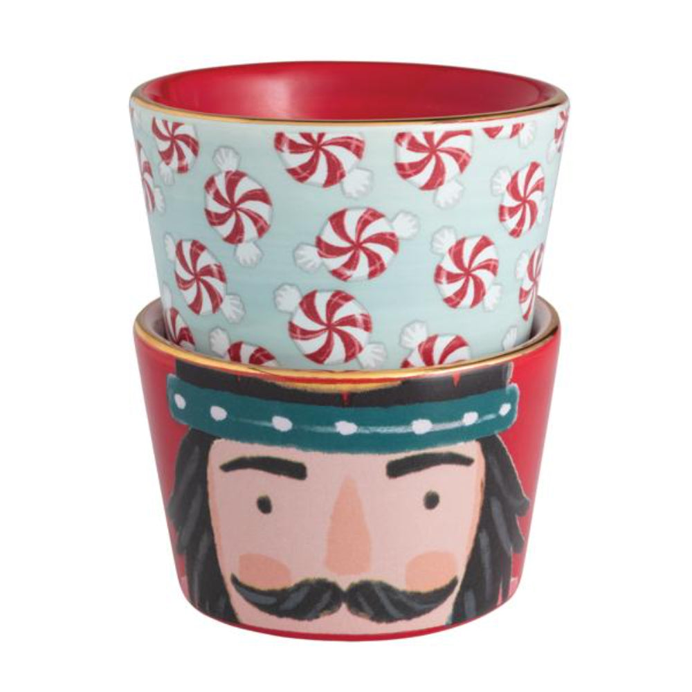 Mud Pie Nutcracker Patterned Tidbit Sets