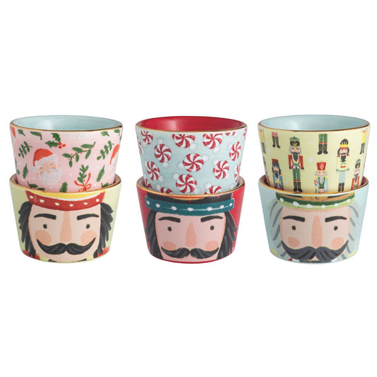 Mud Pie Nutcracker Patterned Tidbit Sets