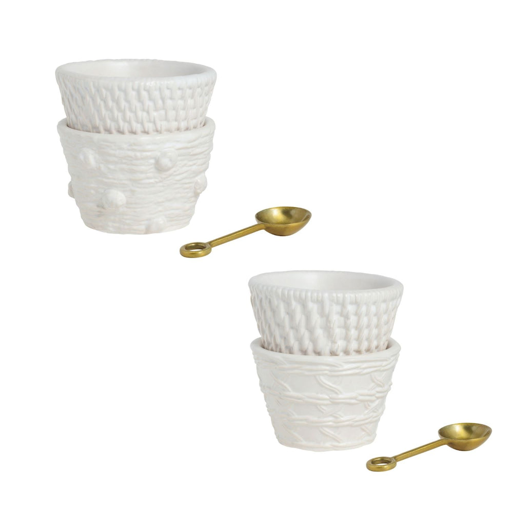 Mud Pie Woven Ceramic Tidbit Set