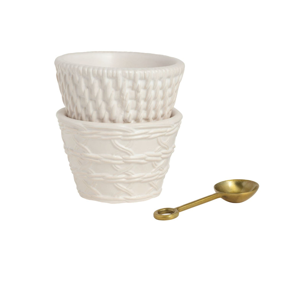 Mud Pie Woven Ceramic Tidbit Set