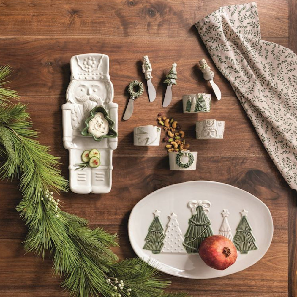 Mud Pie White Christmas Tidbit Dishes