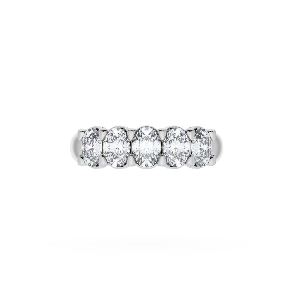 Tacori 18k Gold Founder's Collection Oval Cut Diamond Band