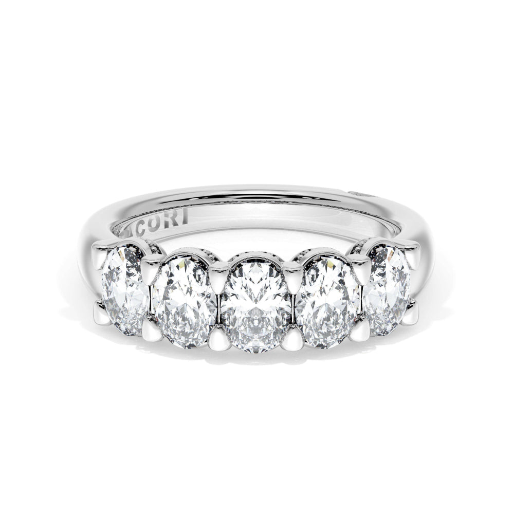 Tacori 18k Gold Founder's Collection Oval Cut Diamond Band