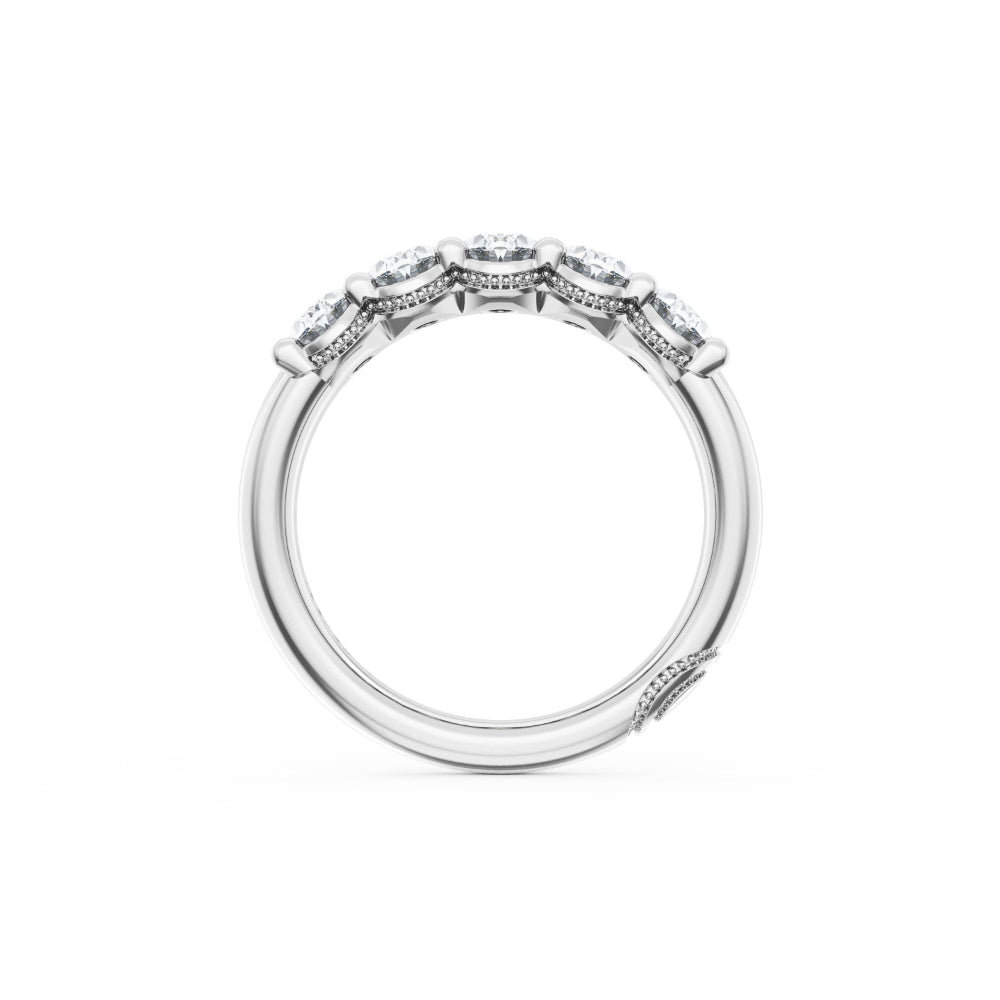 Tacori 18k Gold Founder's Collection Oval Cut Diamond Band