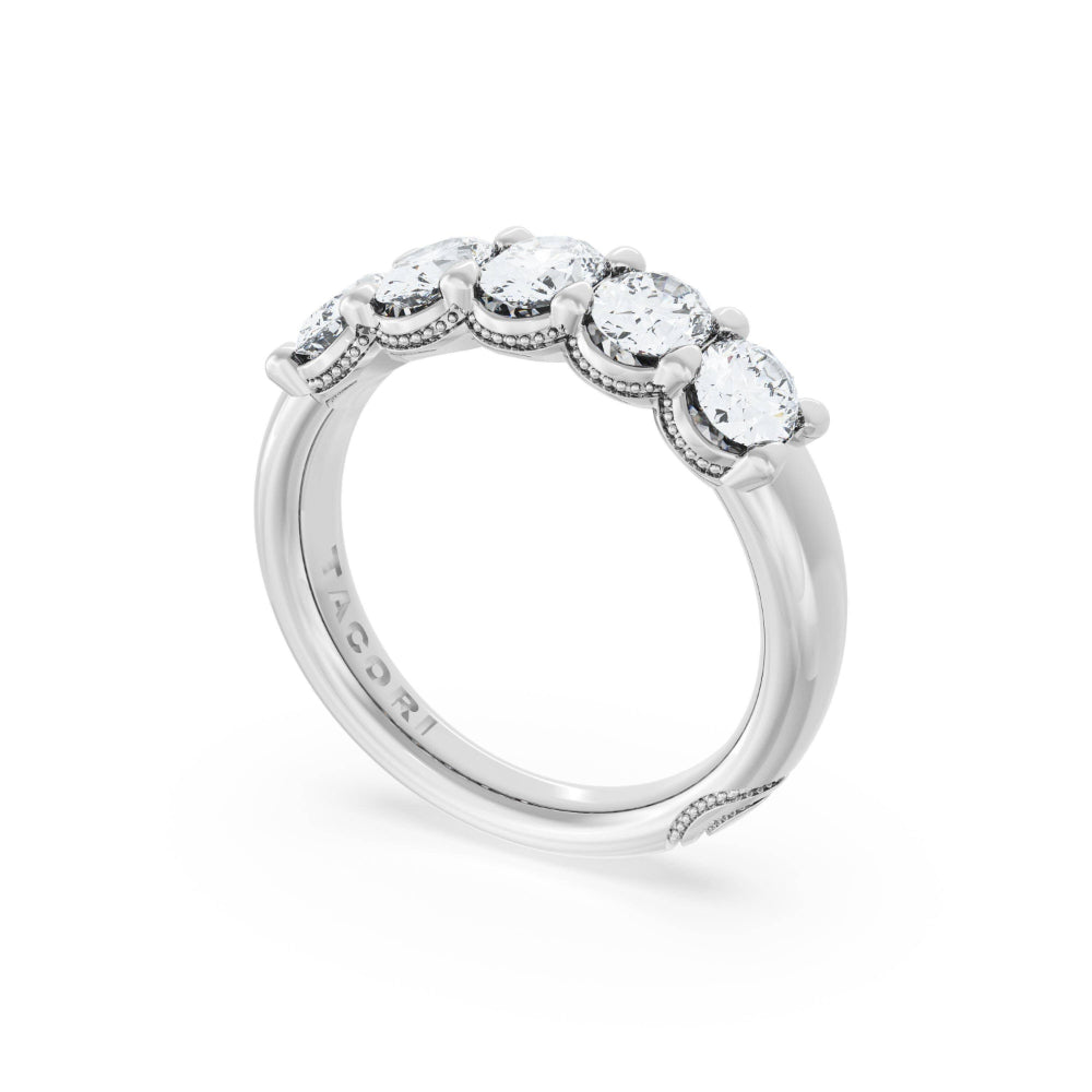 Tacori 18k Gold Founder's Collection Oval Cut Diamond Band