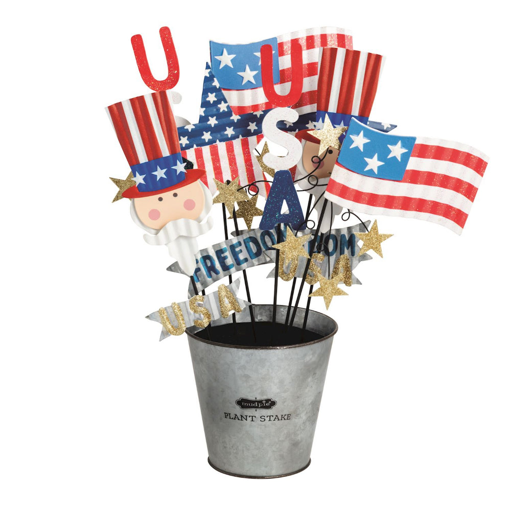 Mud Pie Americana Plant Stakes