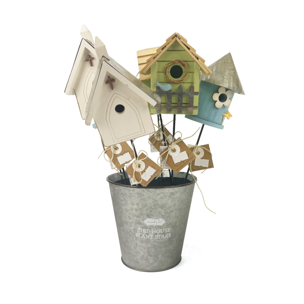 Mud Pie Bird House Plant Stakes
