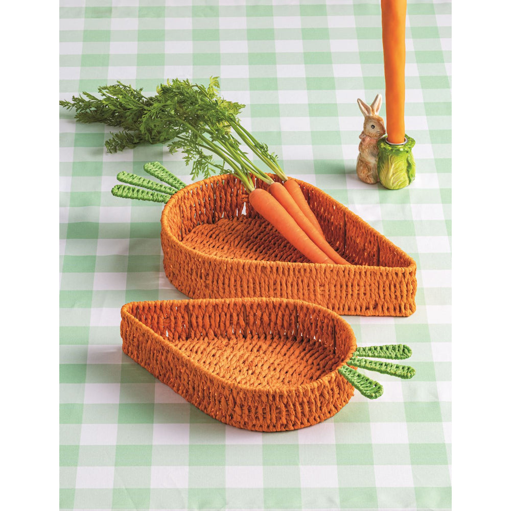 Mud Pie Woven Carrot Tray Set