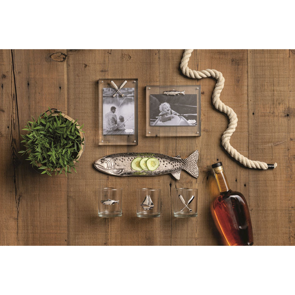 Mud Pie Trout Metal Tray