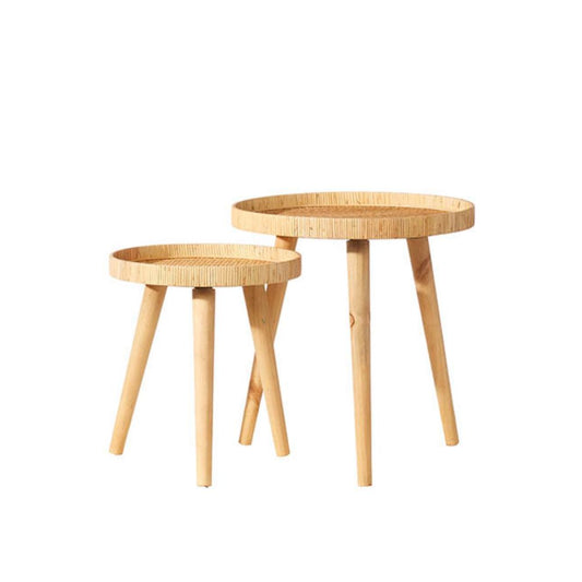 Rattan Nesting Tables - Set of 2 *In-Store Pickup Only*