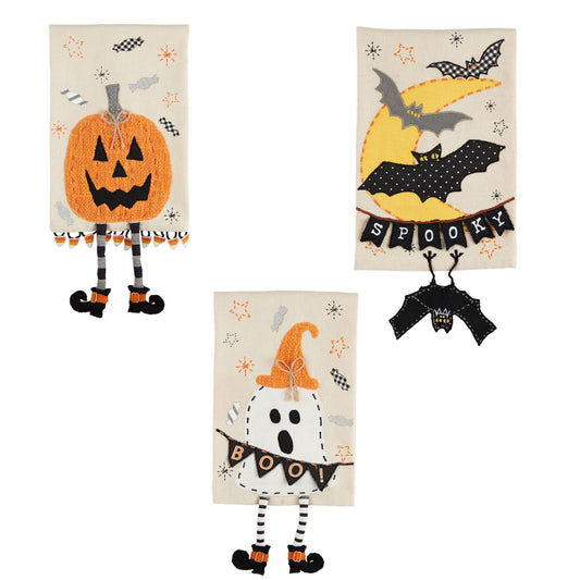 Mud Pie Halloween Dangle Leg Towel