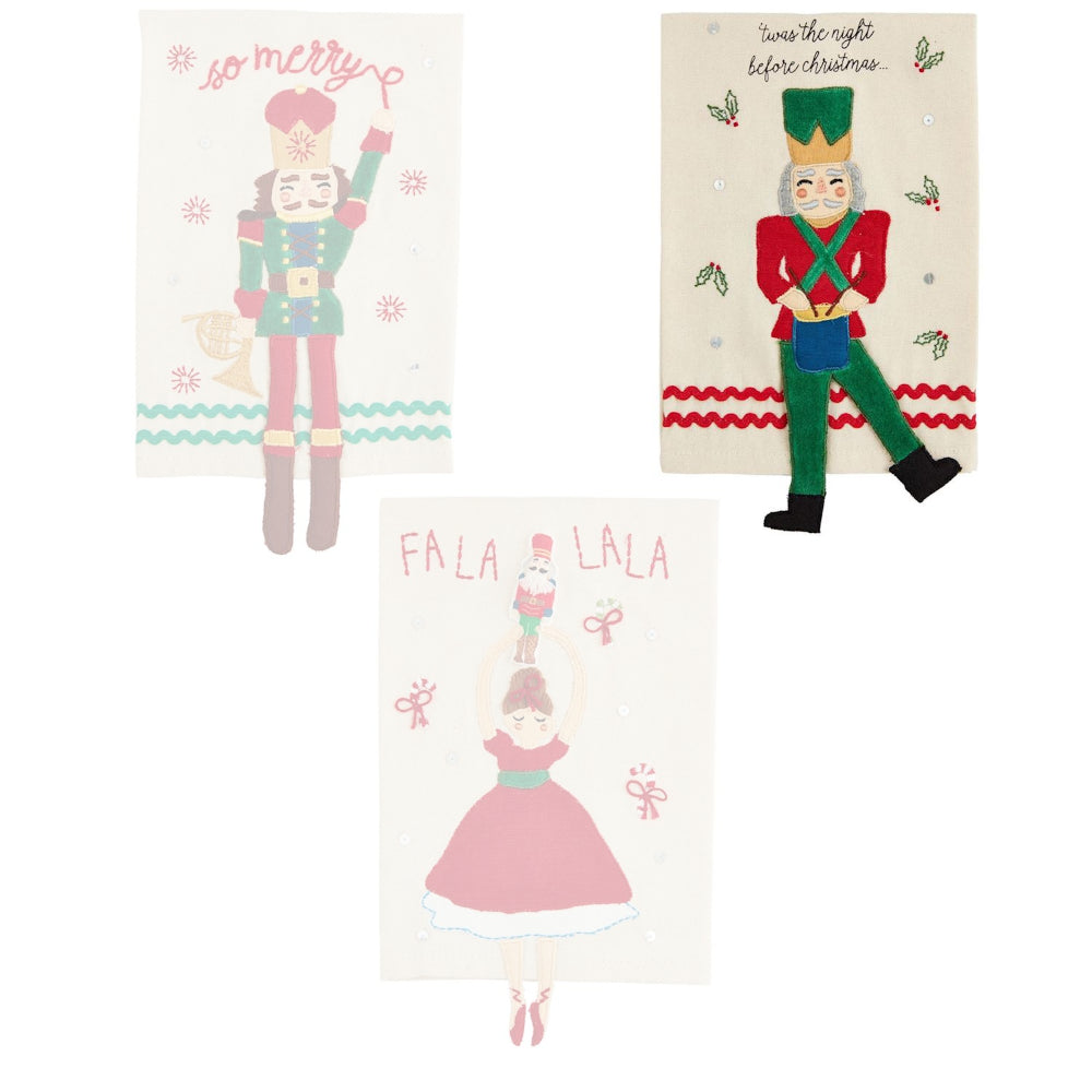 Mud Pie Nutcracker Dangle Leg Towel