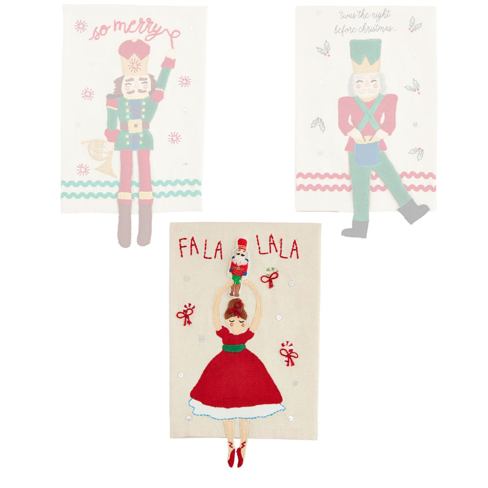 Mud Pie Nutcracker Dangle Leg Towel