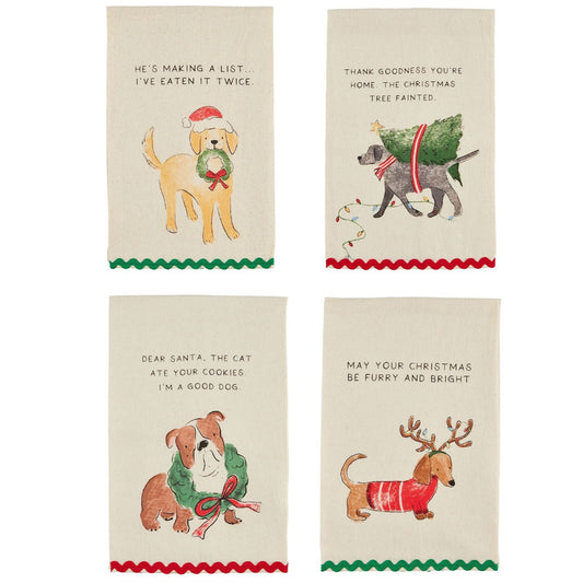 Mud Pie Christmas Pet Towels
