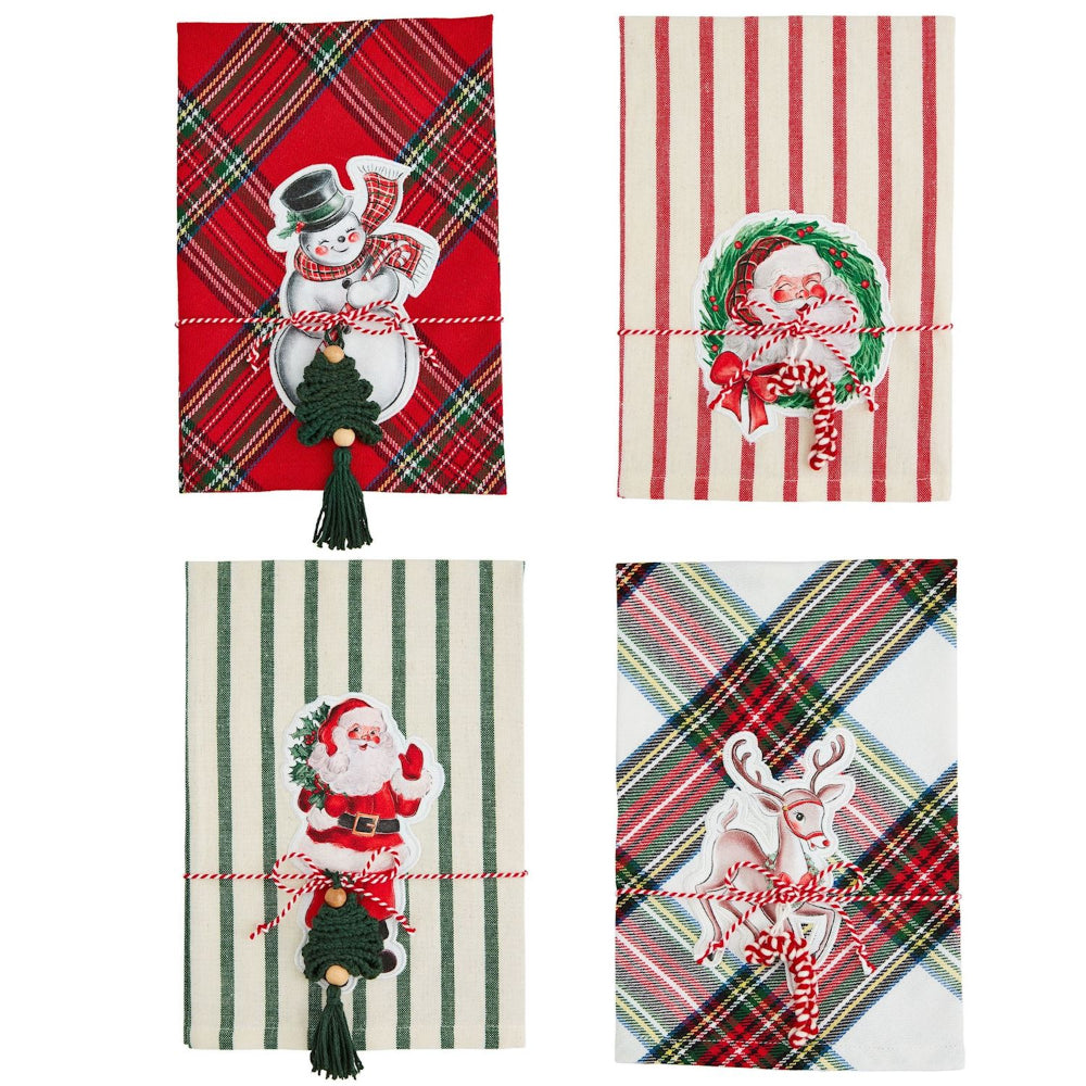 Mud Pie Classic Christmas Patch Towel