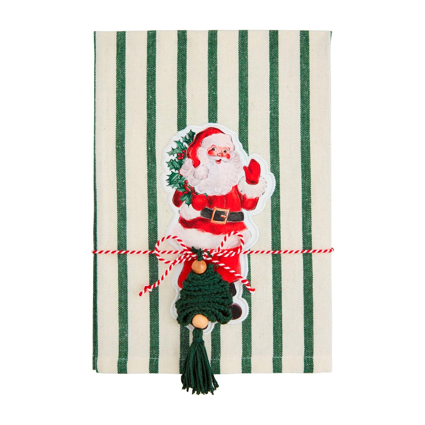 Mud Pie Classic Christmas Patch Towel