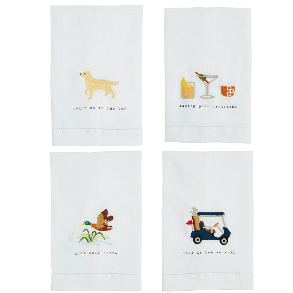 Mud Pie Icon Embroidered Towel