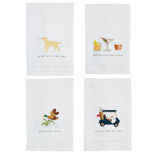 Mud Pie Icon Embroidered Towel