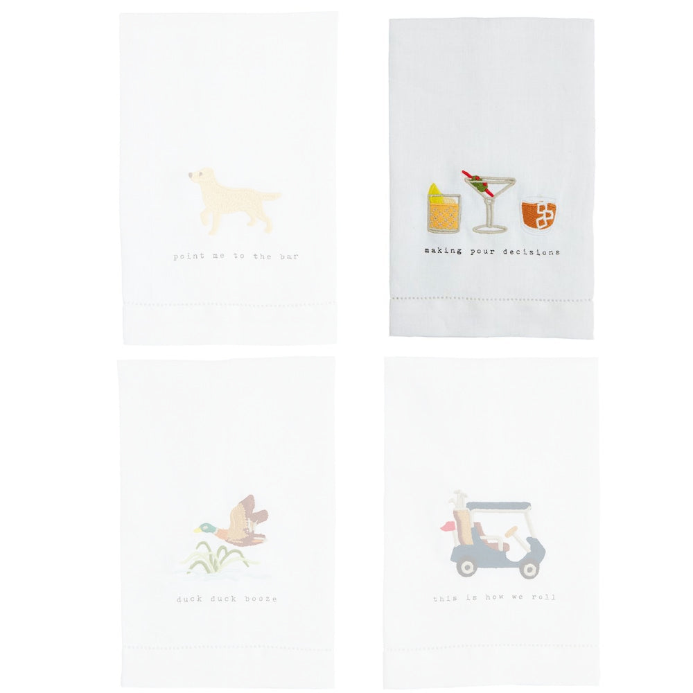 Mud Pie Icon Embroidered Towel