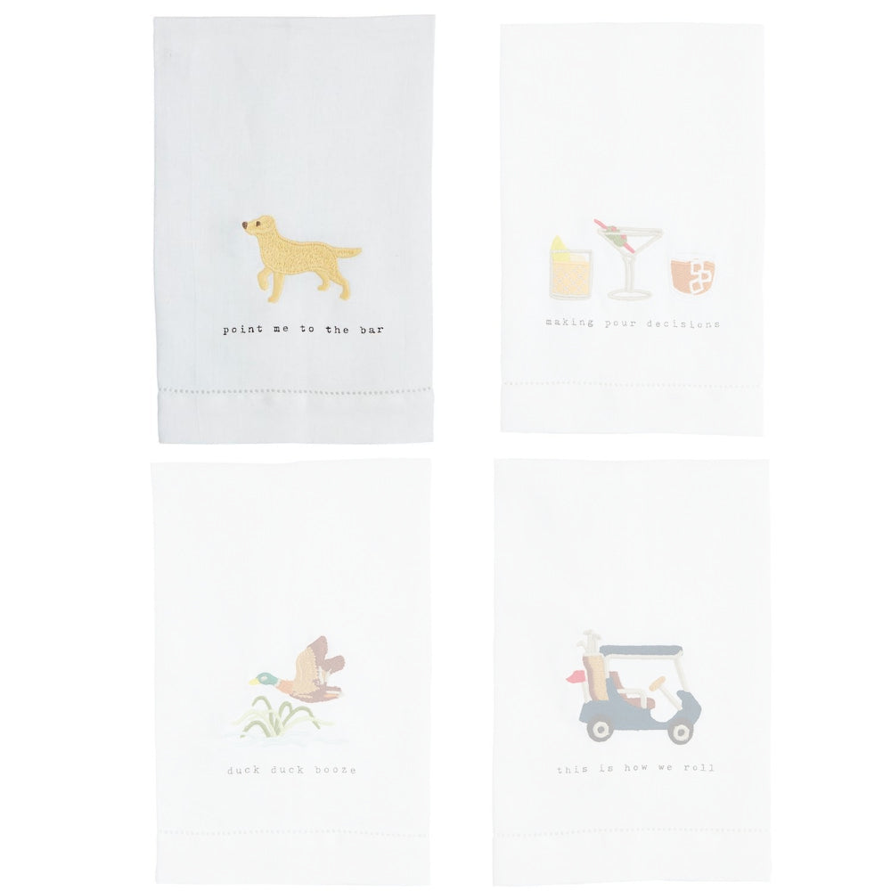 Mud Pie Icon Embroidered Towel