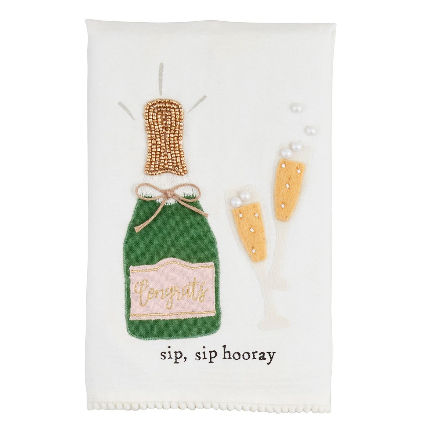 Mud Pie Wedding Applique Tea Towel