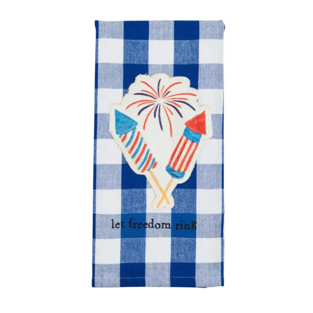Mud Pie Americana Canvas Patch Towels