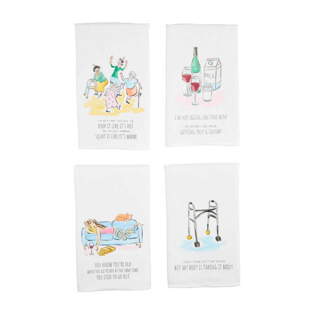 Mud Pie Funny Birthday Towels