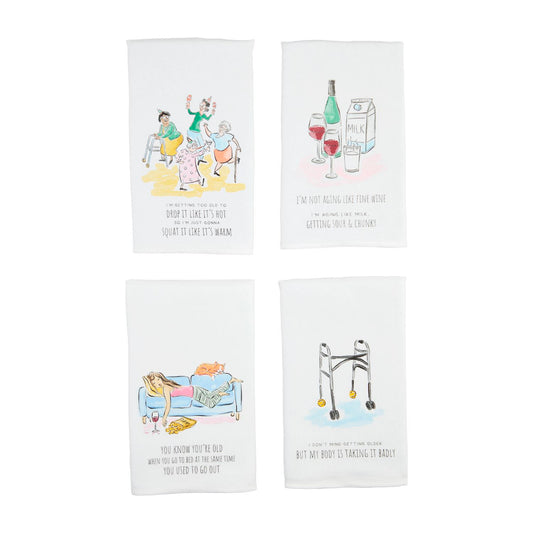 Mud Pie Funny Birthday Towels