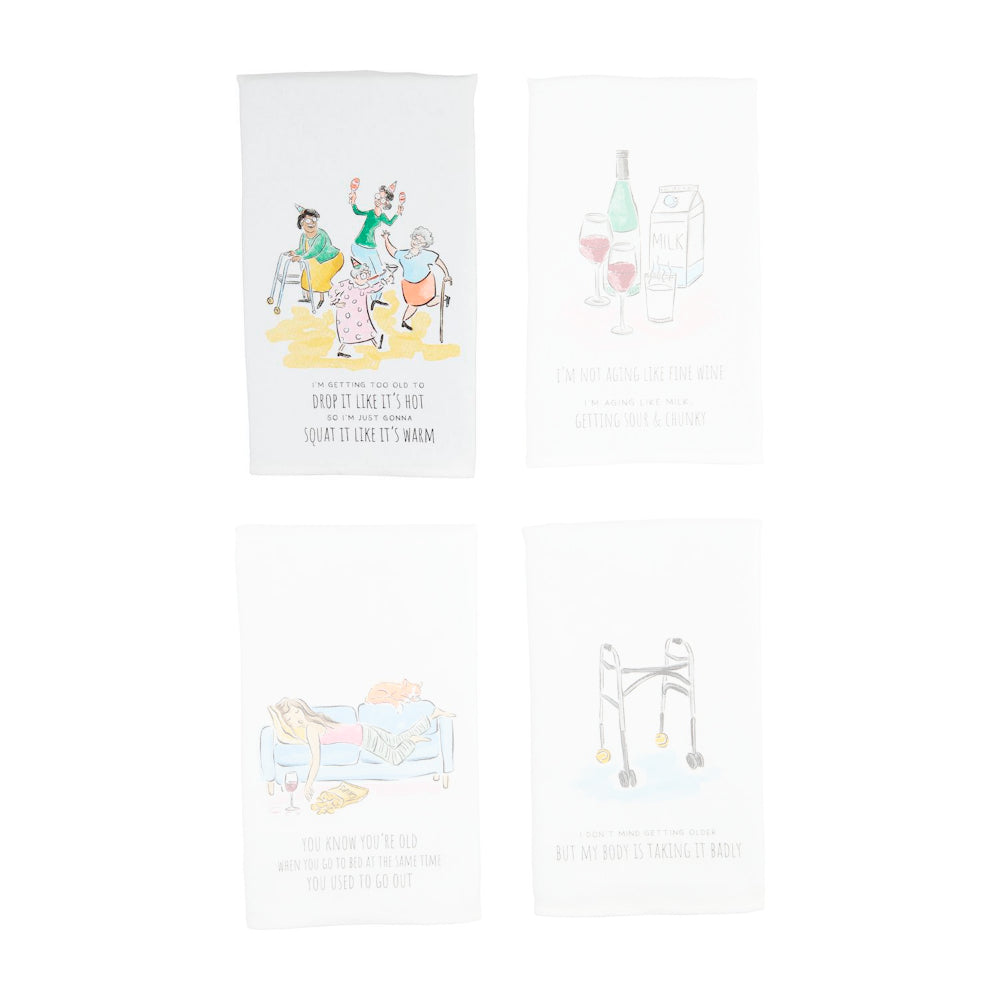 Mud Pie Funny Birthday Towels