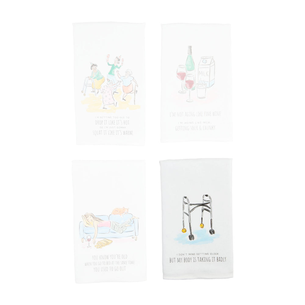 Mud Pie Funny Birthday Towels