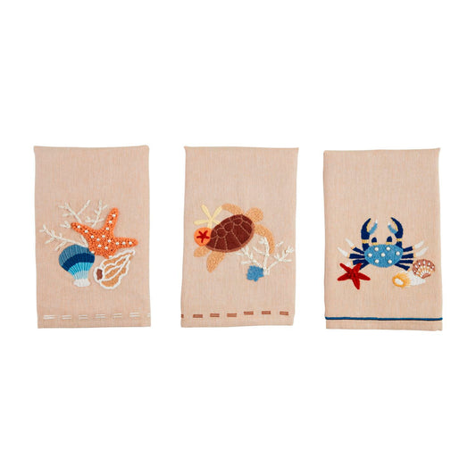 Mud Pie Sea Embroidery Towels