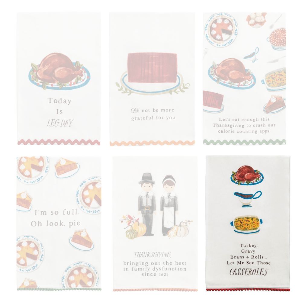 Mud Pie Thanksgiving Trim Towels
