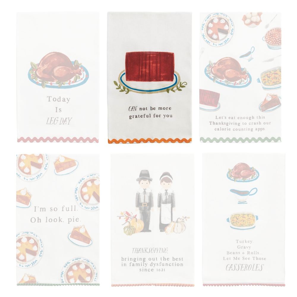 Mud Pie Thanksgiving Trim Towels