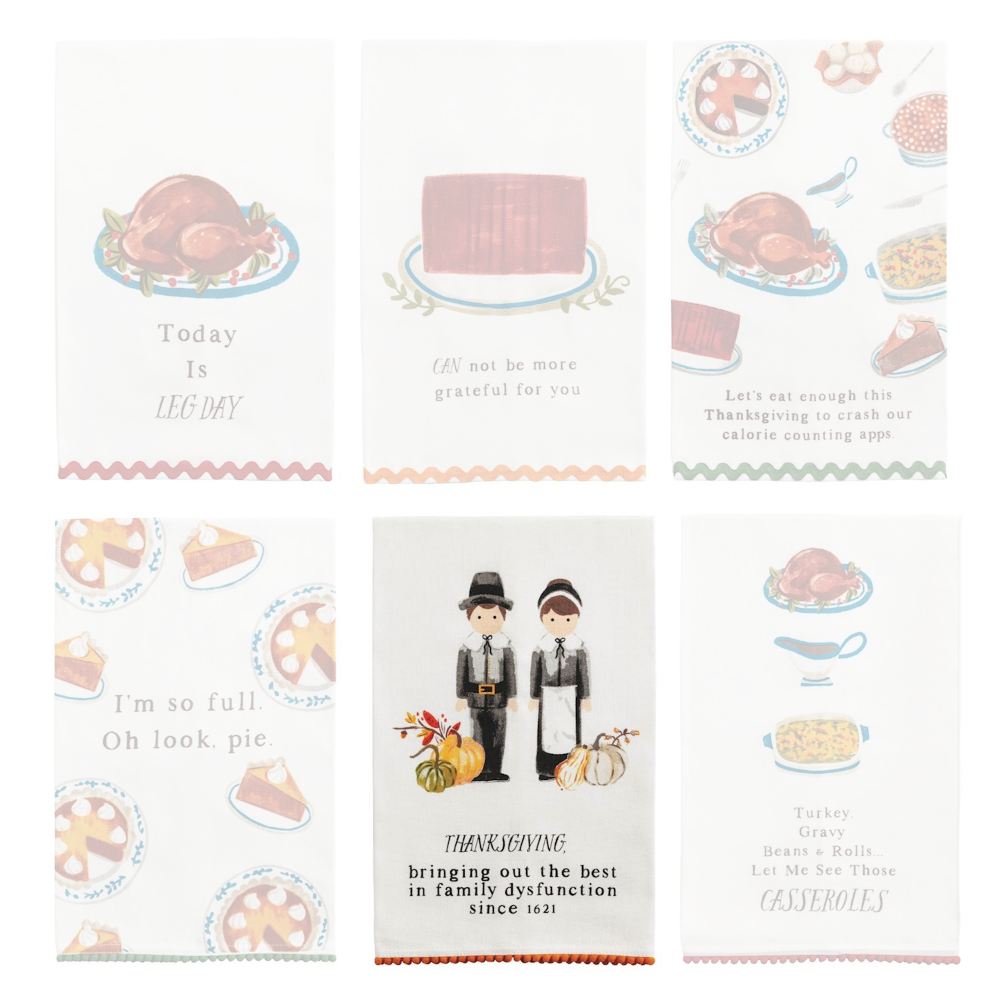 Mud Pie Thanksgiving Trim Towels