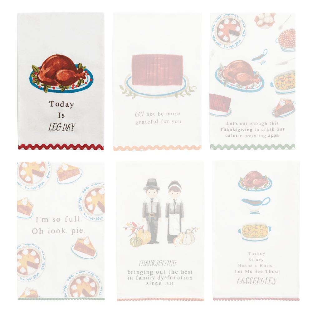 Mud Pie Thanksgiving Trim Towels