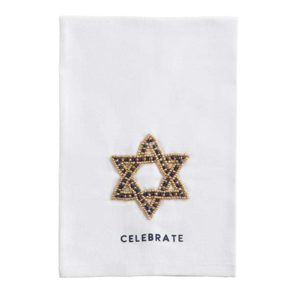 Mud Pie Beaded Hanukkah Towel
