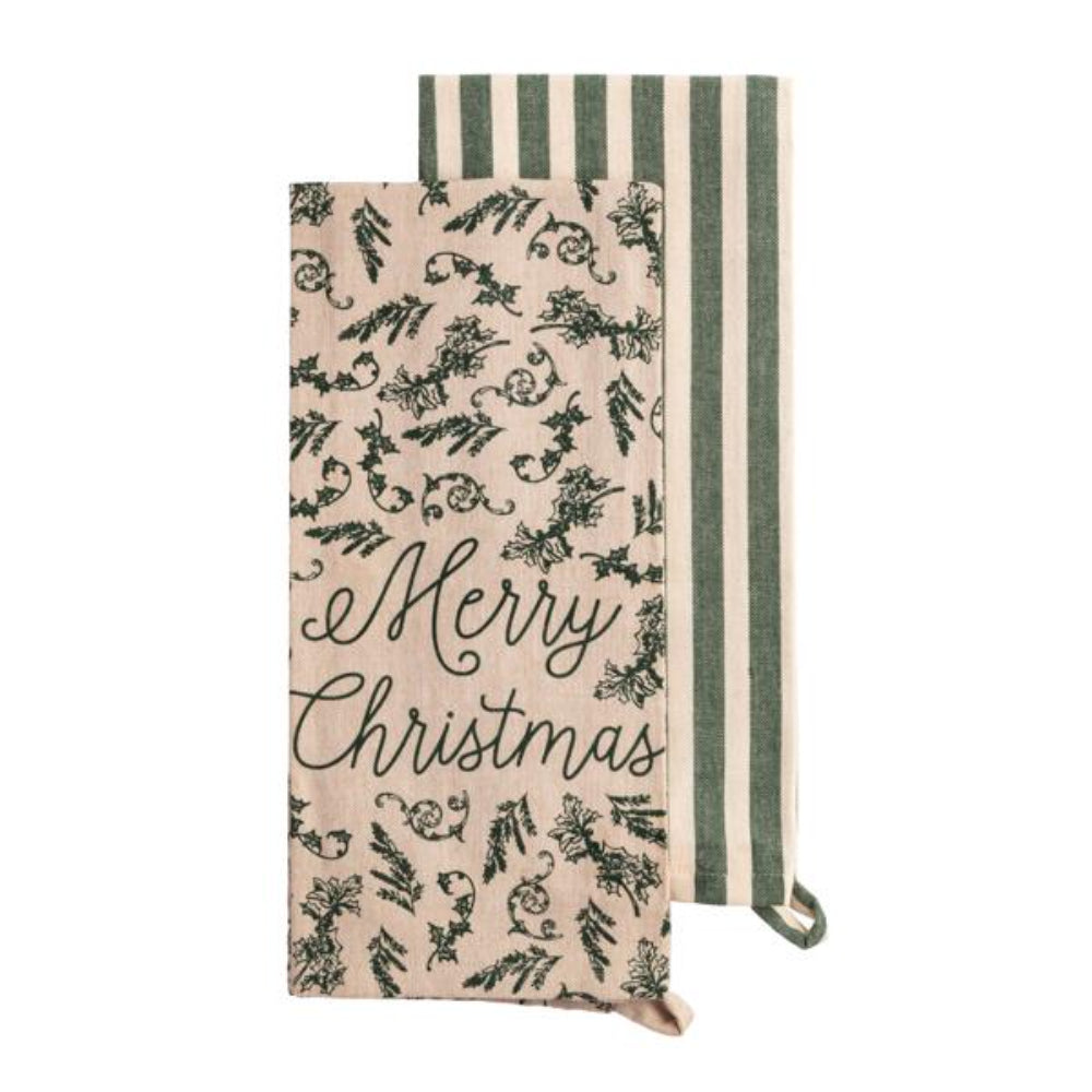 Mud Pie Toile Christmas Towel Sets