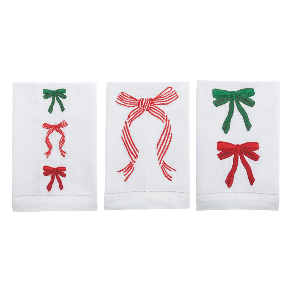 Mud Pie Bow Embroidered Towels - Thumbnail 2