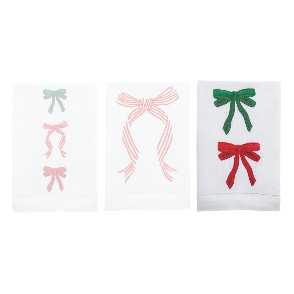 Mud Pie Bow Embroidered Towels