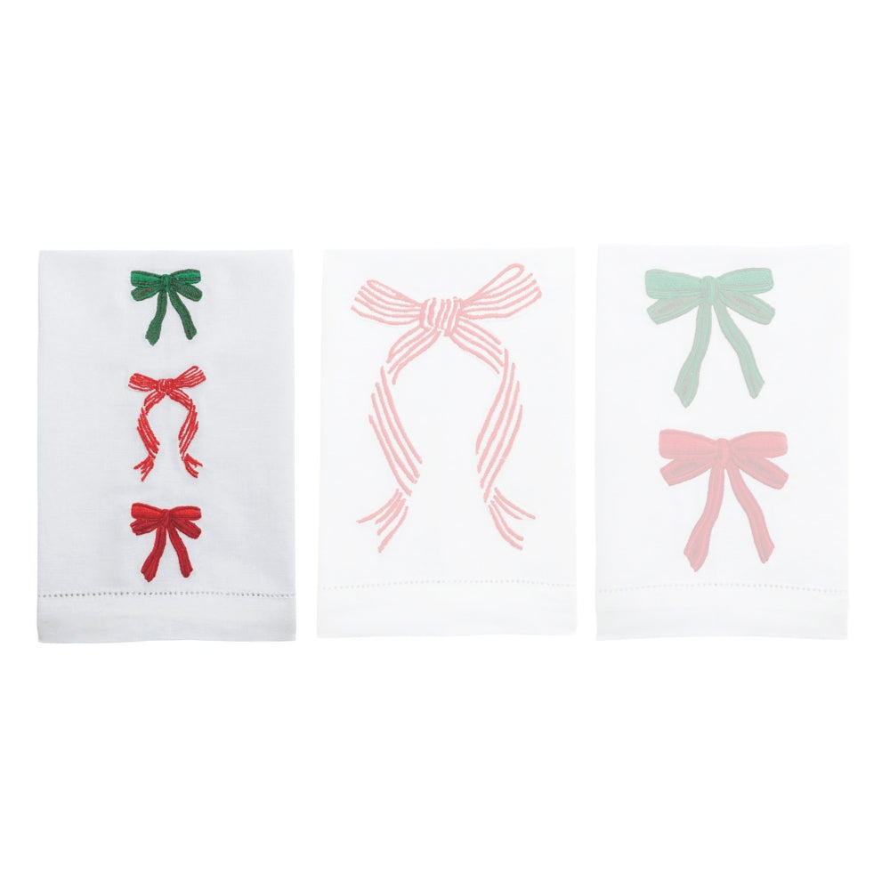 Mud Pie Bow Embroidered Towels