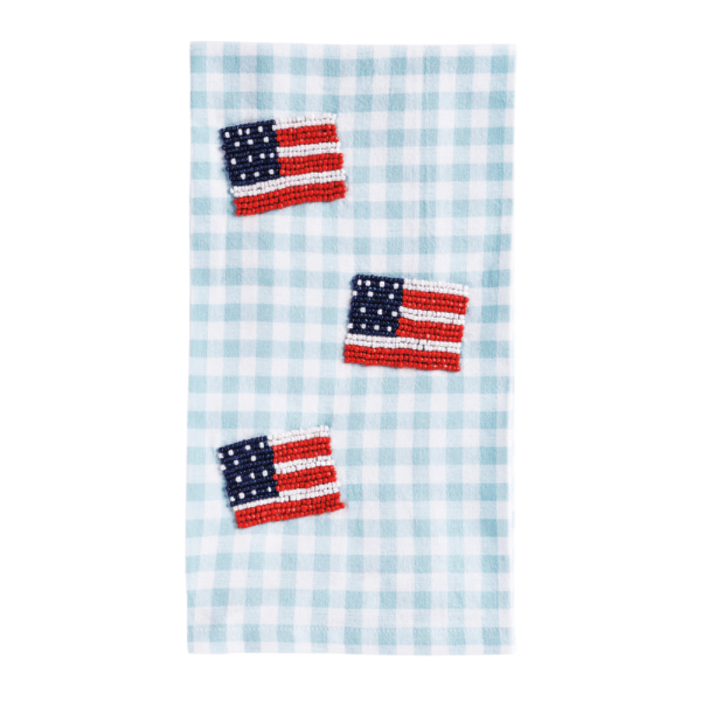 Mud Pie Beaded Americana Towels