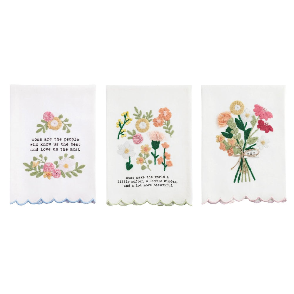 Mud Pie Embroidered Mom Towels