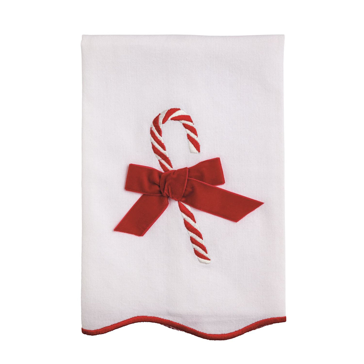 Mud Pie Scallop Bow Embroidered Towels