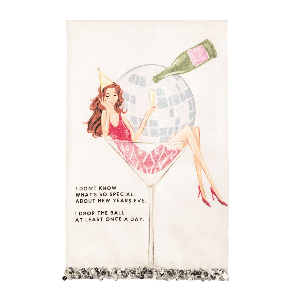 Mud Pie New Years Glitter Towels