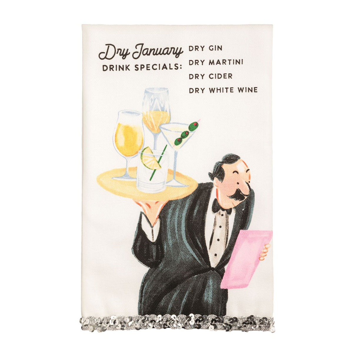 Mud Pie New Years Glitter Towels