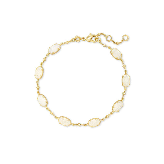 Kendra Scott Gold Emilie Chain Bracelet in Iridescent Drusy