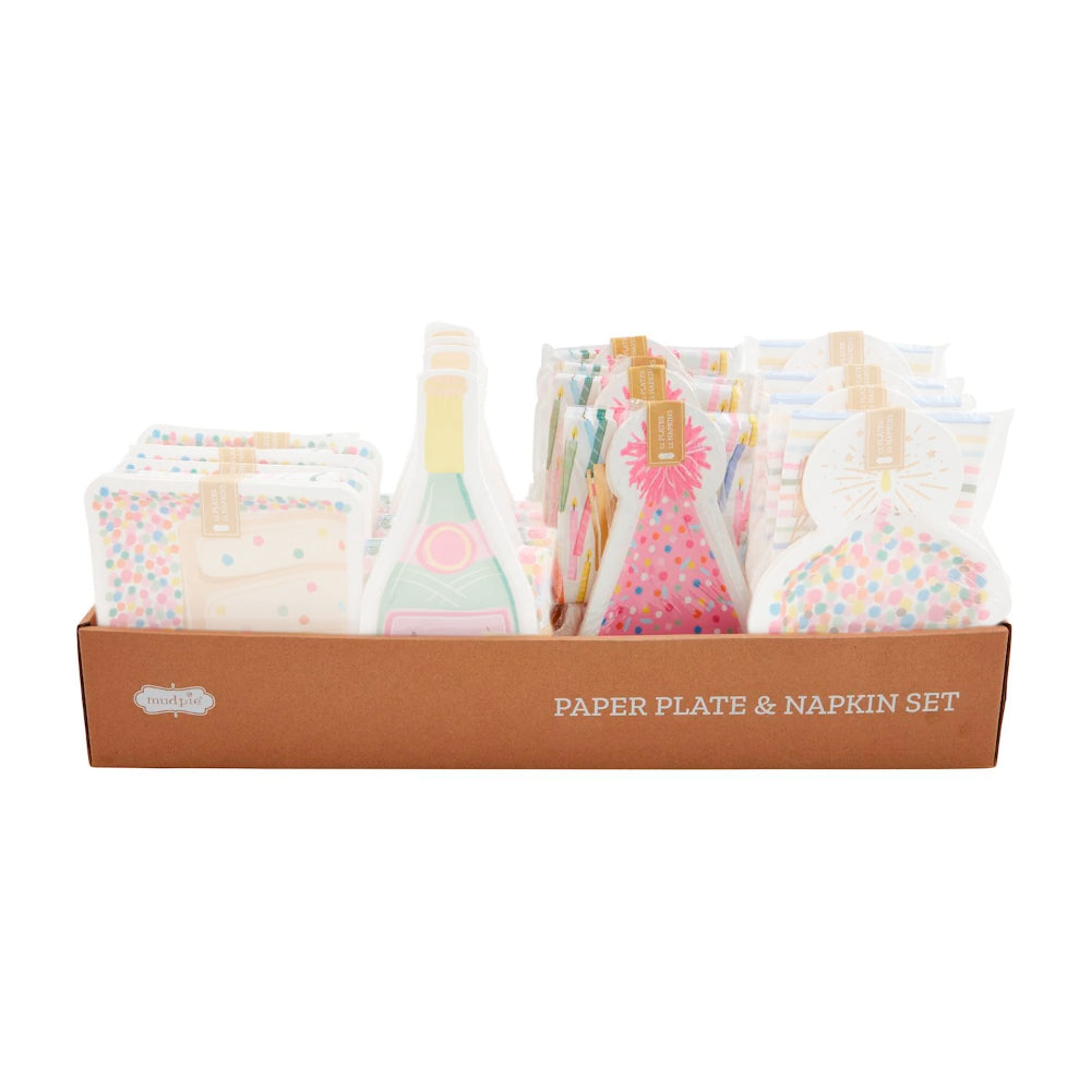 Mud Pie Birthday Paper Plate & Napkin Sets