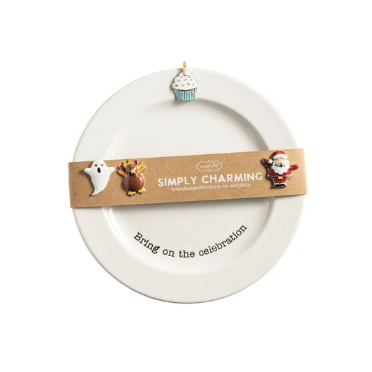 Mud Pie Simply Charming Holiday Plate Set