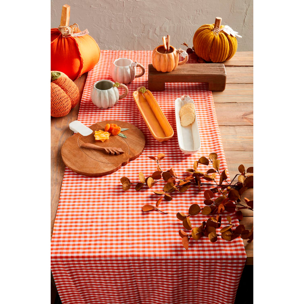 Mud Pie Wood & Marble Pumpkin Board Set