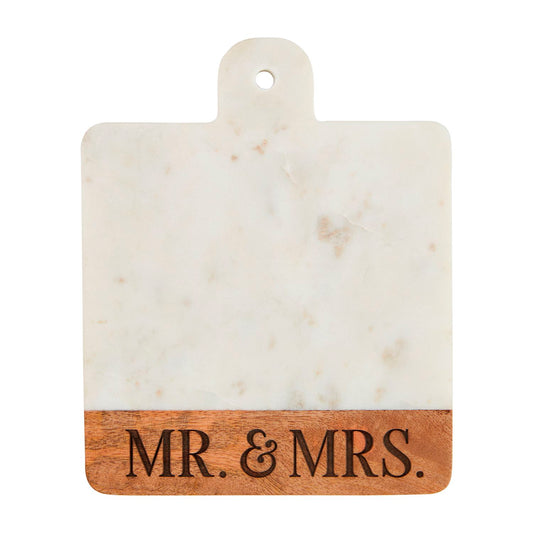 Mud Pie Mr. & Mrs. Marble Board
